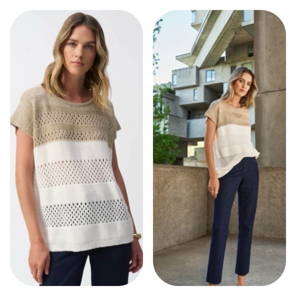 Joseph Ribkoff Color-Block Casual Pullover